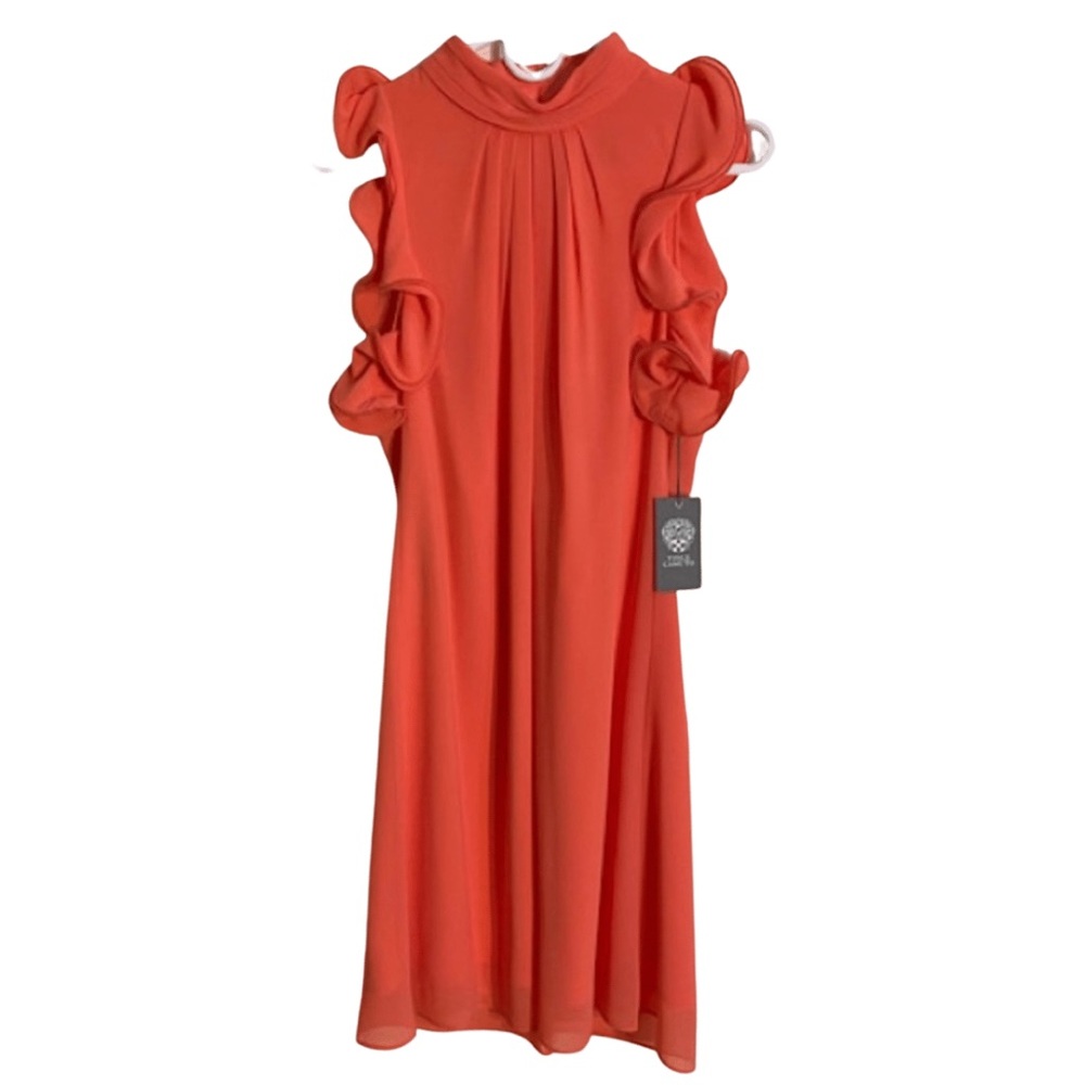 NWT Vince Camuto Coral Mock Collar Shift Dress